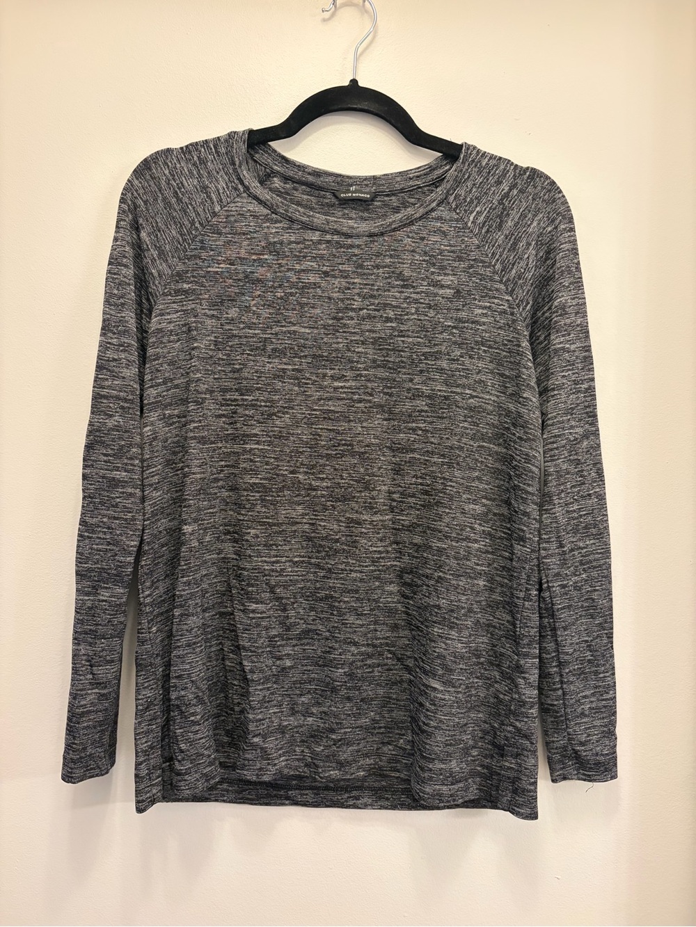 Club Monaco Gray Marled Lightweight Long Sleeve Crewneck Top Size Small Sz S